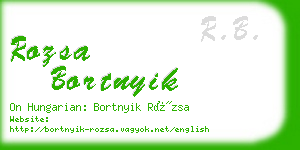 rozsa bortnyik business card